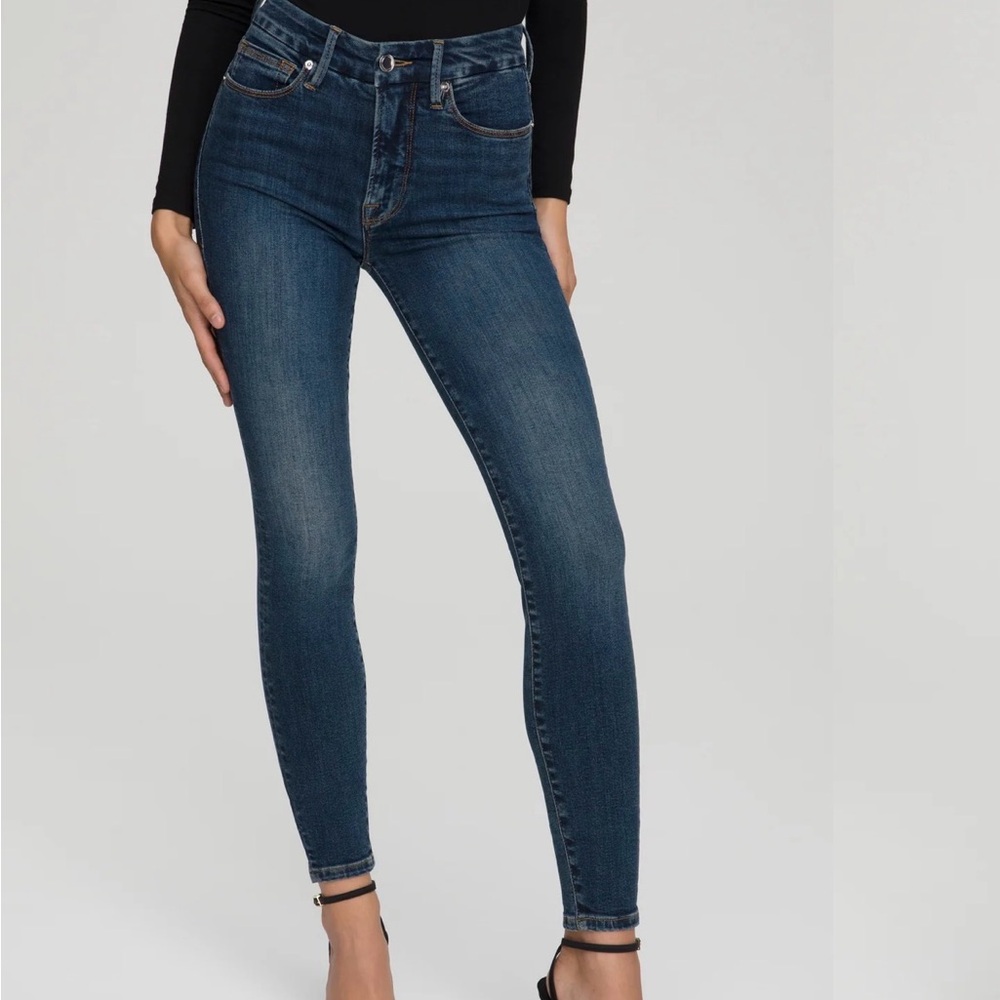 NWT Good American Dark Blue Skinny Jeans
